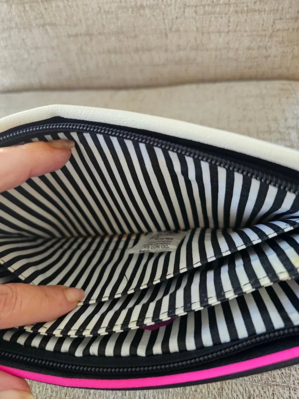 Luv Betsey by Betsey Johnson Striped Multi-Compartment Wristlet Clutch